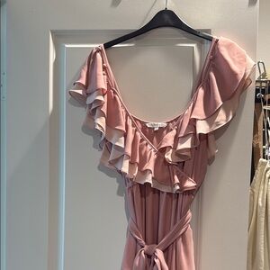 Rebecca Minkoff Blush Asymmetrical Ruffle Dress